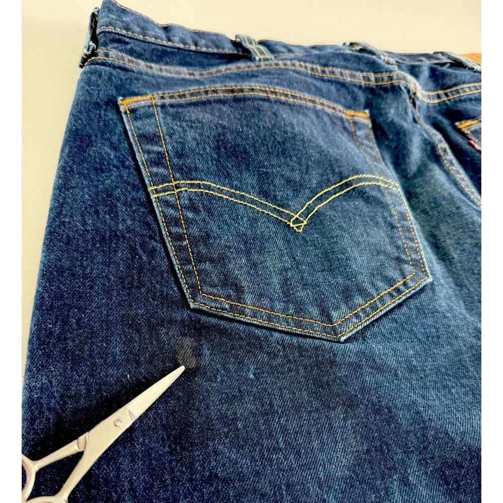 Levi's 501 Men's Denim Jeans 38X34 Button Fly Straight Leg Red Tab